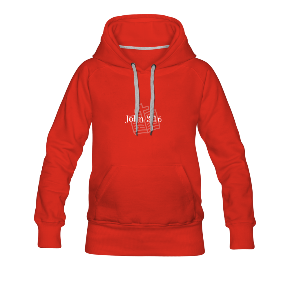 John 3:16 Women’s Premium Hoodie - red