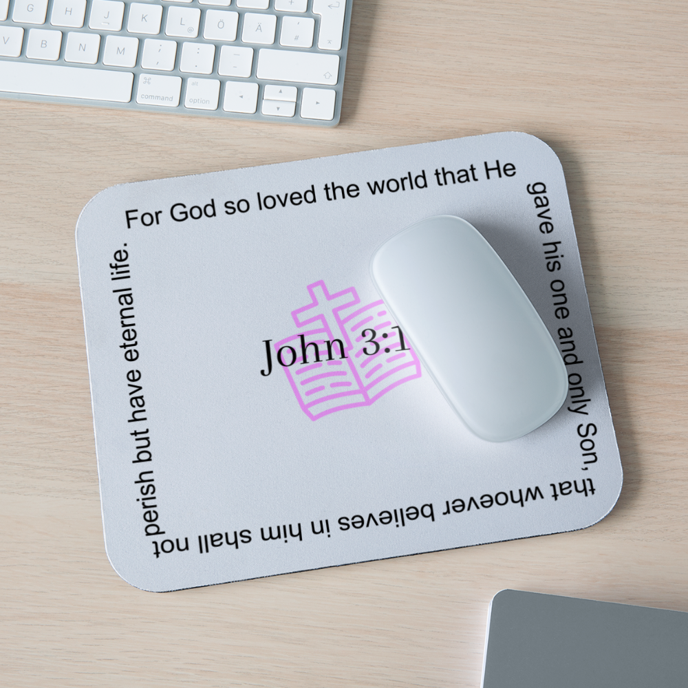 John 3:16 Mouse pad Horizontal - white