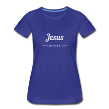 Load image into Gallery viewer, Jesus Women’s Premium T-Shirt - royal blue
