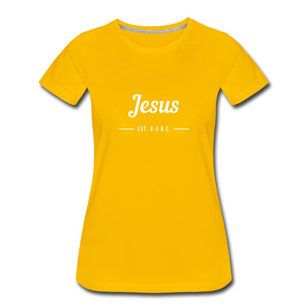 Jesus Women’s Premium T-Shirt - sun yellow