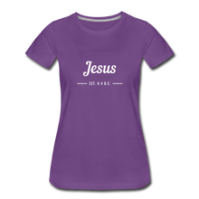 Load image into Gallery viewer, Jesus Women’s Premium T-Shirt - purple
