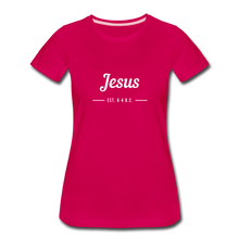 Load image into Gallery viewer, Jesus Women’s Premium T-Shirt - dark pink
