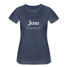 Load image into Gallery viewer, Jesus Women’s Premium T-Shirt - heather blue
