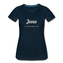 Load image into Gallery viewer, Jesus Women’s Premium T-Shirt - deep navy
