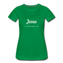 Load image into Gallery viewer, Jesus Women’s Premium T-Shirt - kelly green
