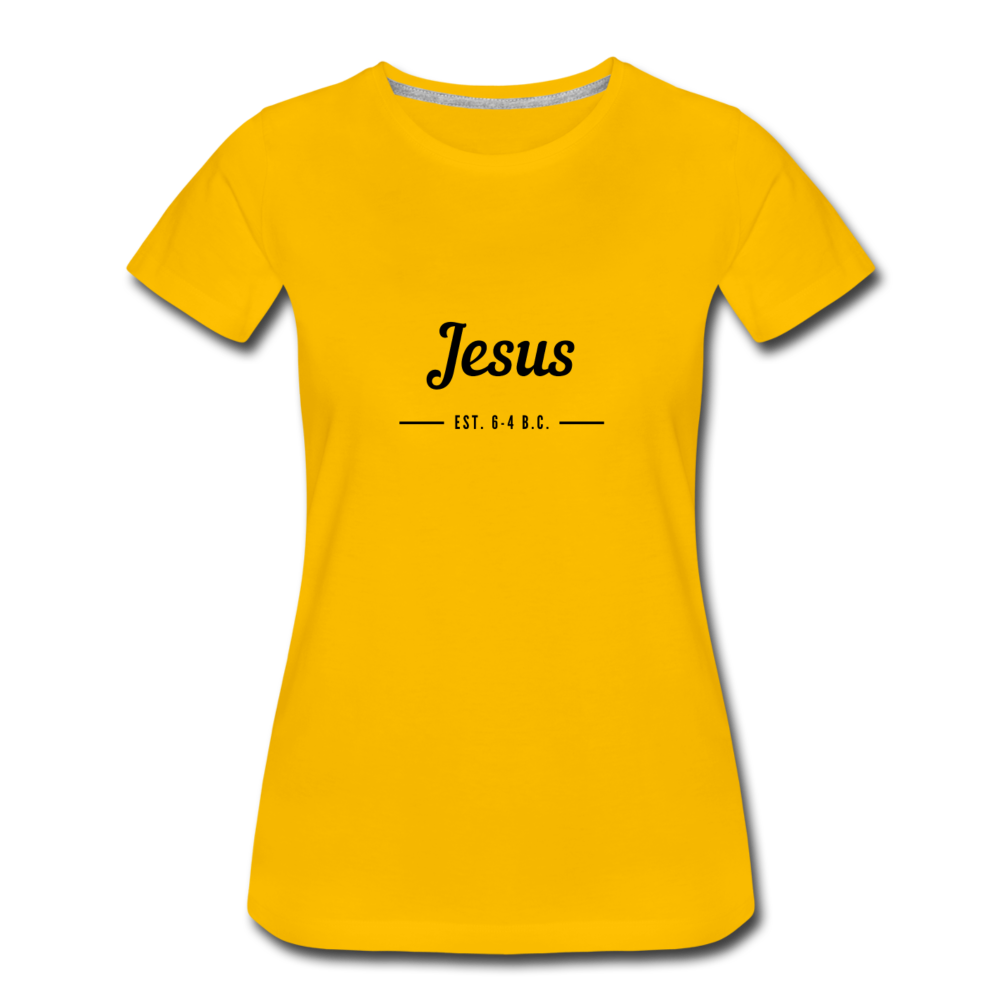 Jesus Women’s Premium T-Shirt - sun yellow