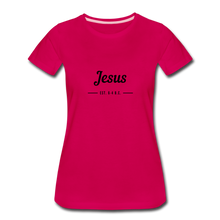 Load image into Gallery viewer, Jesus Women’s Premium T-Shirt - dark pink
