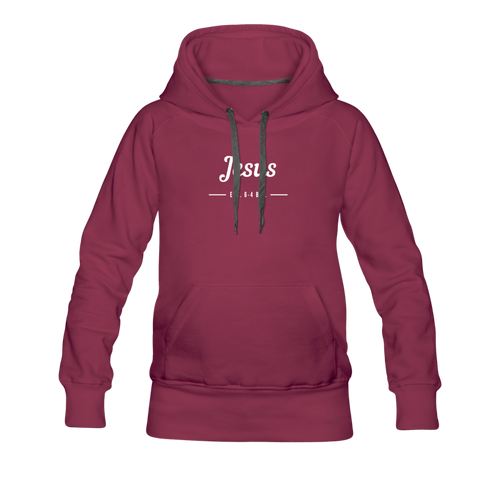 Jesus Women’s Premium Hoodie - burgundy