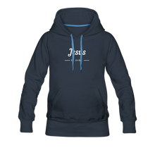 Load image into Gallery viewer, Jesus Women’s Premium Hoodie - navy
