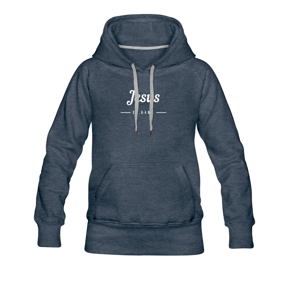 Jesus Women’s Premium Hoodie - heather denim