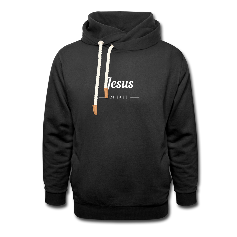 Jesus Shawl Collar Hoodie - black