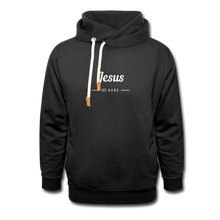 Load image into Gallery viewer, Jesus Shawl Collar Hoodie - black
