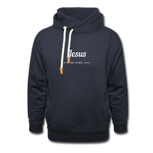 Load image into Gallery viewer, Jesus Shawl Collar Hoodie - navy
