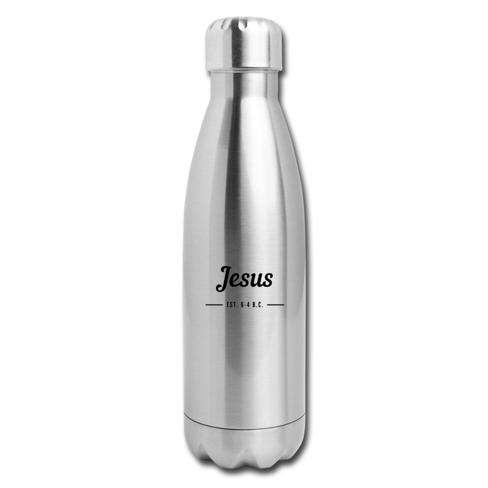 Jesus Insulated Stainless Steel Water Bottle - silver