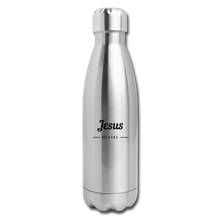 Load image into Gallery viewer, Jesus Insulated Stainless Steel Water Bottle - silver
