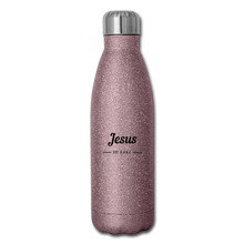 Load image into Gallery viewer, Jesus Insulated Stainless Steel Water Bottle - pink glitter
