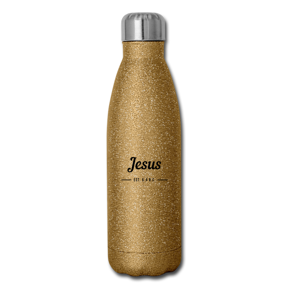 Jesus Insulated Stainless Steel Water Bottle - gold glitter