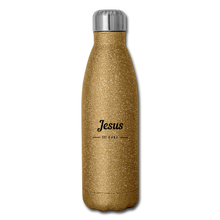 Load image into Gallery viewer, Jesus Insulated Stainless Steel Water Bottle - gold glitter
