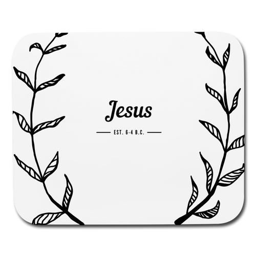 Jesus Mouse pad Horizontal - white