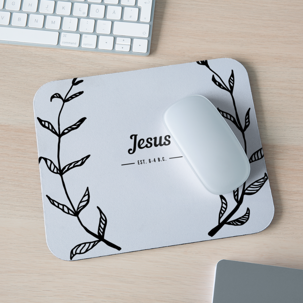 Jesus Mouse pad Horizontal - white