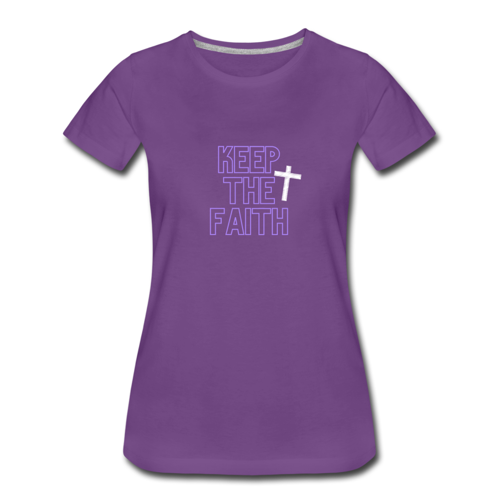 Keep The Faith Women’s Premium T-Shirt - purple
