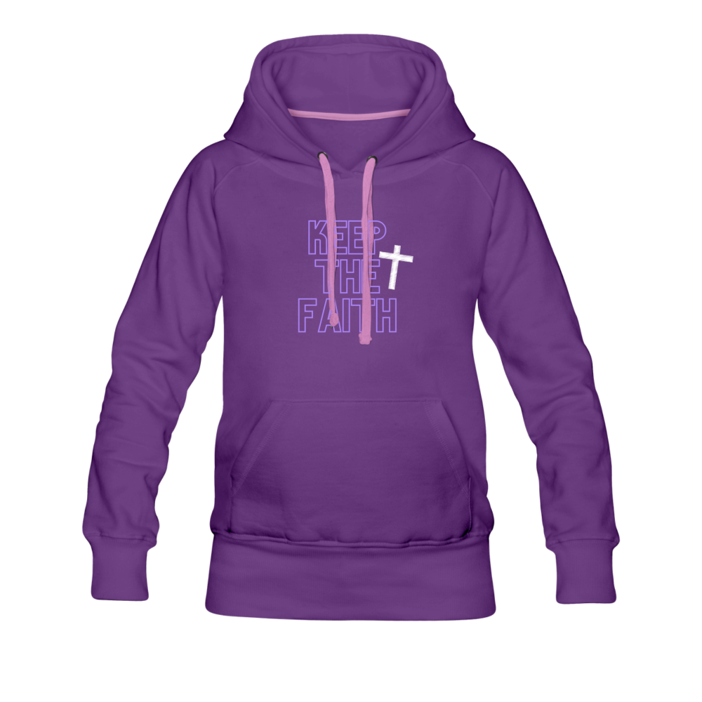 Keep The Faith Women’s Premium Hoodie - purple
