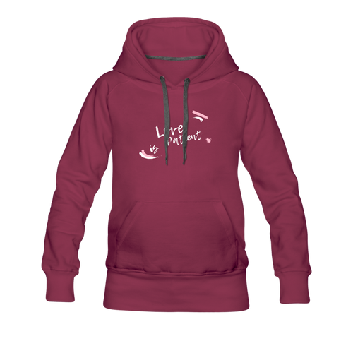 Love is Patient Women’s Premium Hoodie - burgundy