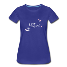 Load image into Gallery viewer, Love is Patient Women’s Premium T-Shirt - royal blue
