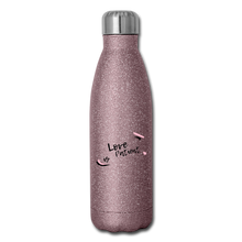 Load image into Gallery viewer, Love is Patient Insulated Stainless Steel Water Bottle - pink glitter
