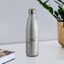 Load image into Gallery viewer, Love is Patient Insulated Stainless Steel Water Bottle - silver glitter
