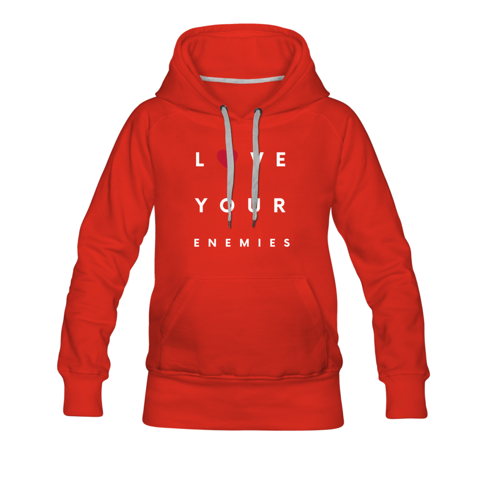 Love Your Enemies Women’s Premium Hoodie - red