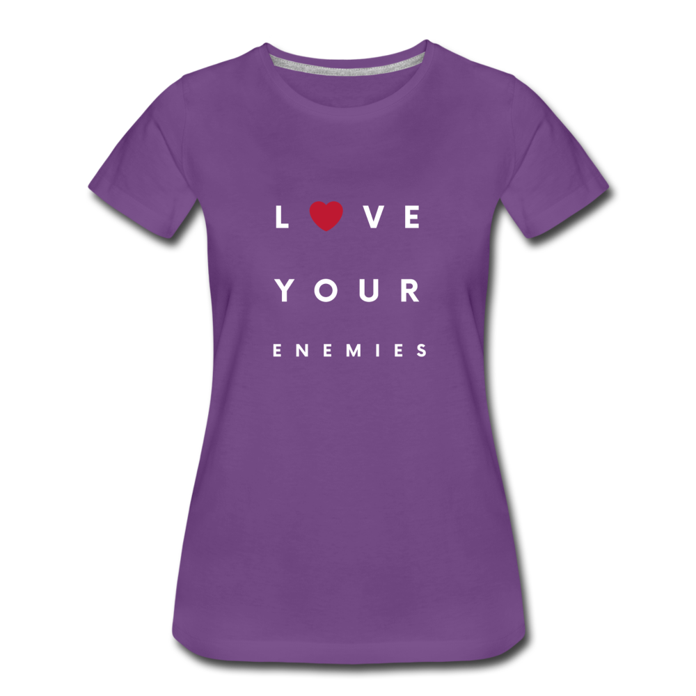 Love Your Enemies Women’s Premium T-Shirt - purple