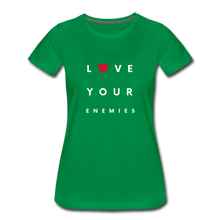 Load image into Gallery viewer, Love Your Enemies Women’s Premium T-Shirt - kelly green
