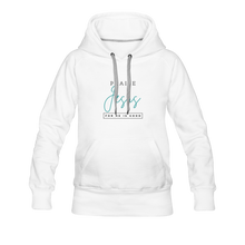 Load image into Gallery viewer, Praise Jesus (For He is Good) Women’s Premium Hoodie - white
