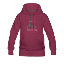 Load image into Gallery viewer, Praise Jesus (For He is Good) Women’s Premium Hoodie - burgundy
