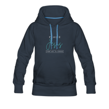 Load image into Gallery viewer, Praise Jesus (For He is Good) Women’s Premium Hoodie - navy
