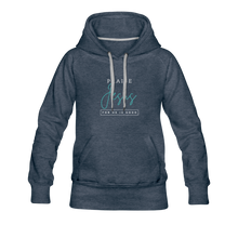 Load image into Gallery viewer, Praise Jesus (For He is Good) Women’s Premium Hoodie - heather denim
