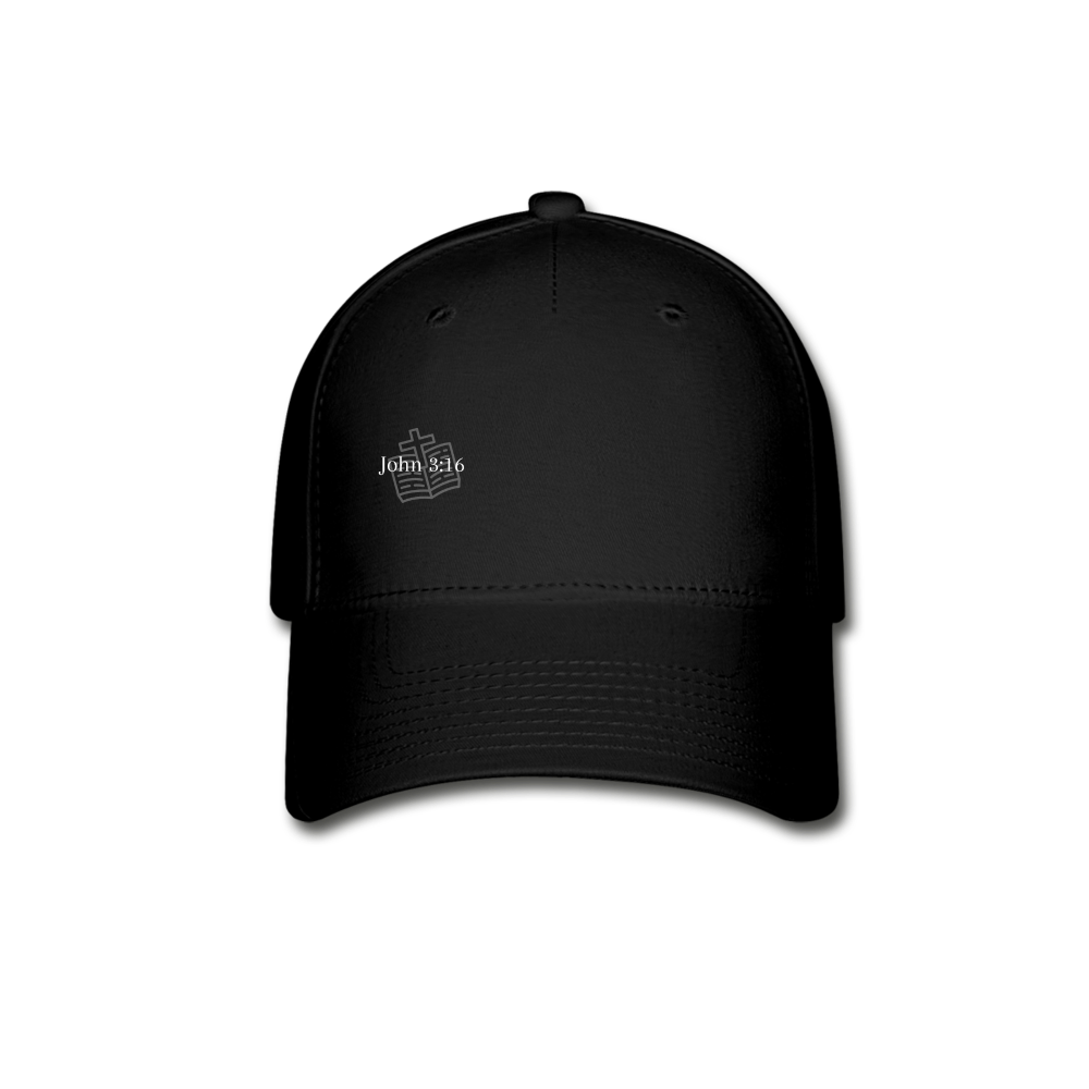 John 3:16 Baseball Cap - black