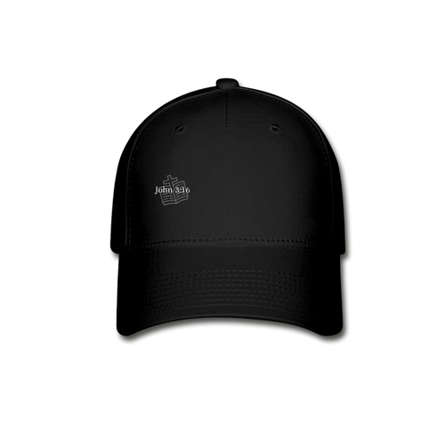 John 3:16 Baseball Cap - black