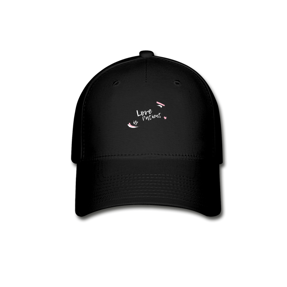 Love is Patient Baseball Cap - black