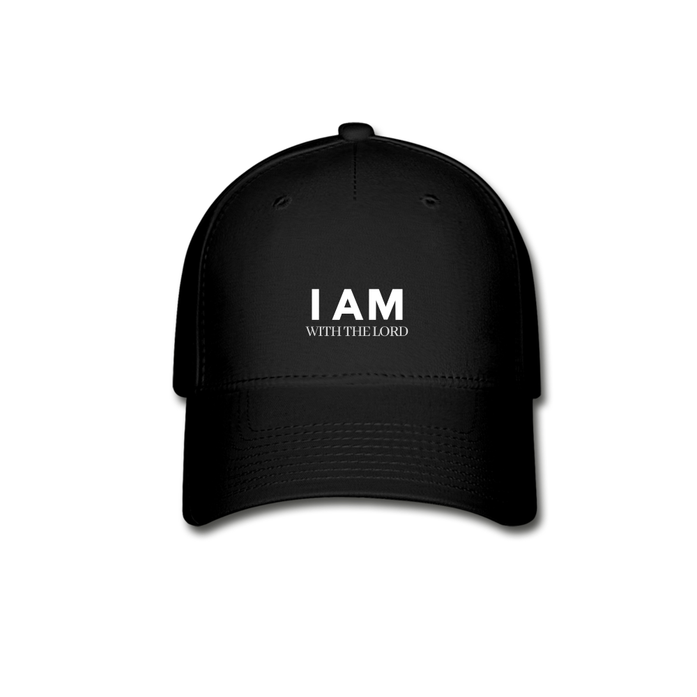I Am With The Lord Baseball Cap - black