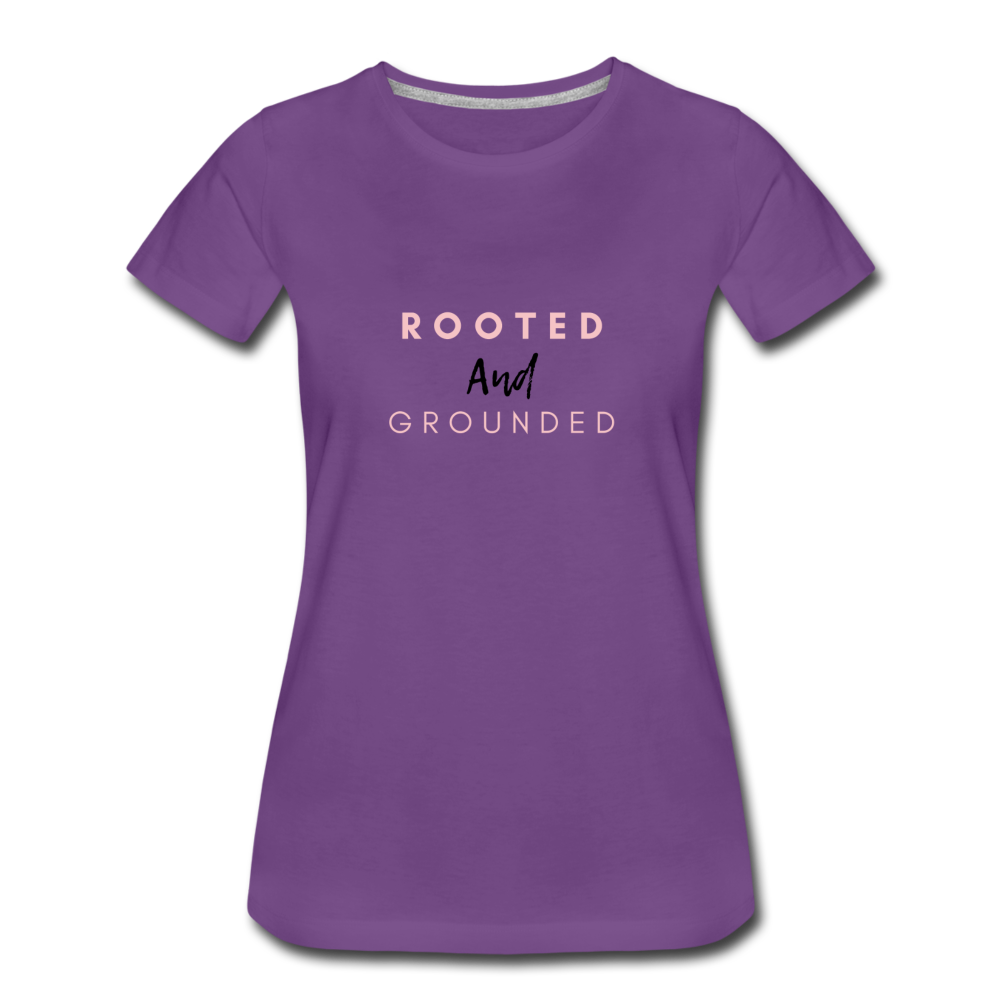 Rooted and Grounded Women’s Premium T-Shirt - purple