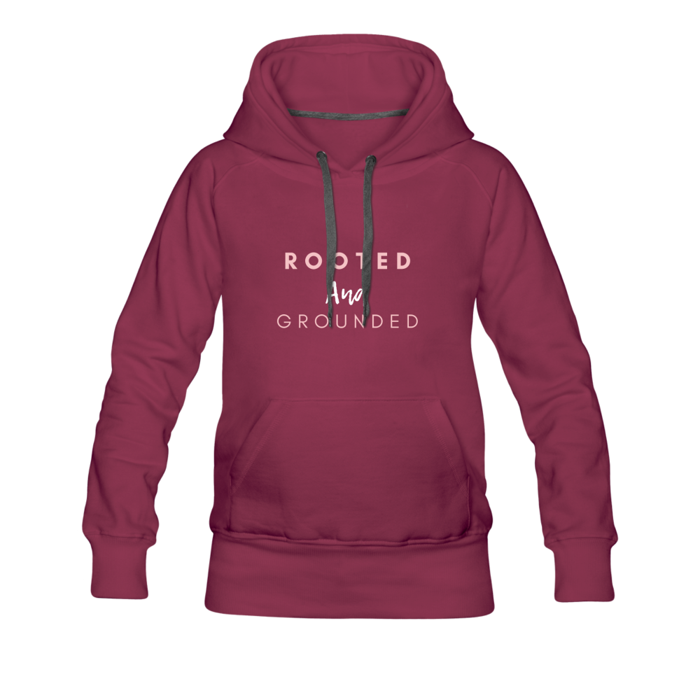 Rooted and Grounded Women’s Premium Hoodie - burgundy