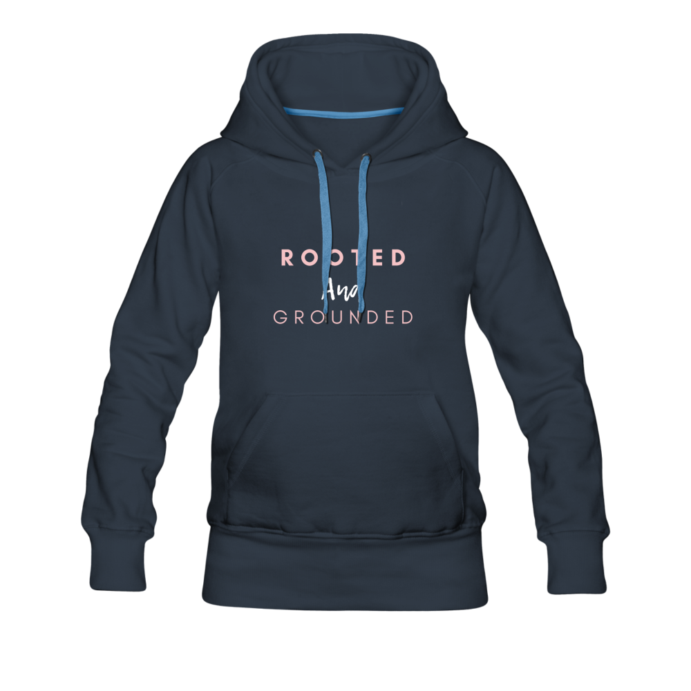 Rooted and Grounded Women’s Premium Hoodie - navy