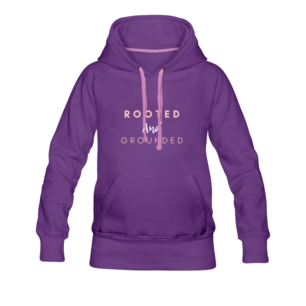 Rooted and Grounded Women’s Premium Hoodie - purple