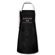 Load image into Gallery viewer, Rooted and Grounded Artisan Apron - black/white
