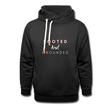 Load image into Gallery viewer, Rooted and Grounded Shawl Collar Hoodie - black
