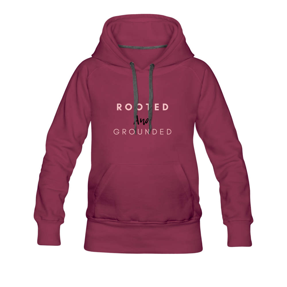 Rooted and Grounded Women’s Premium Hoodie - burgundy