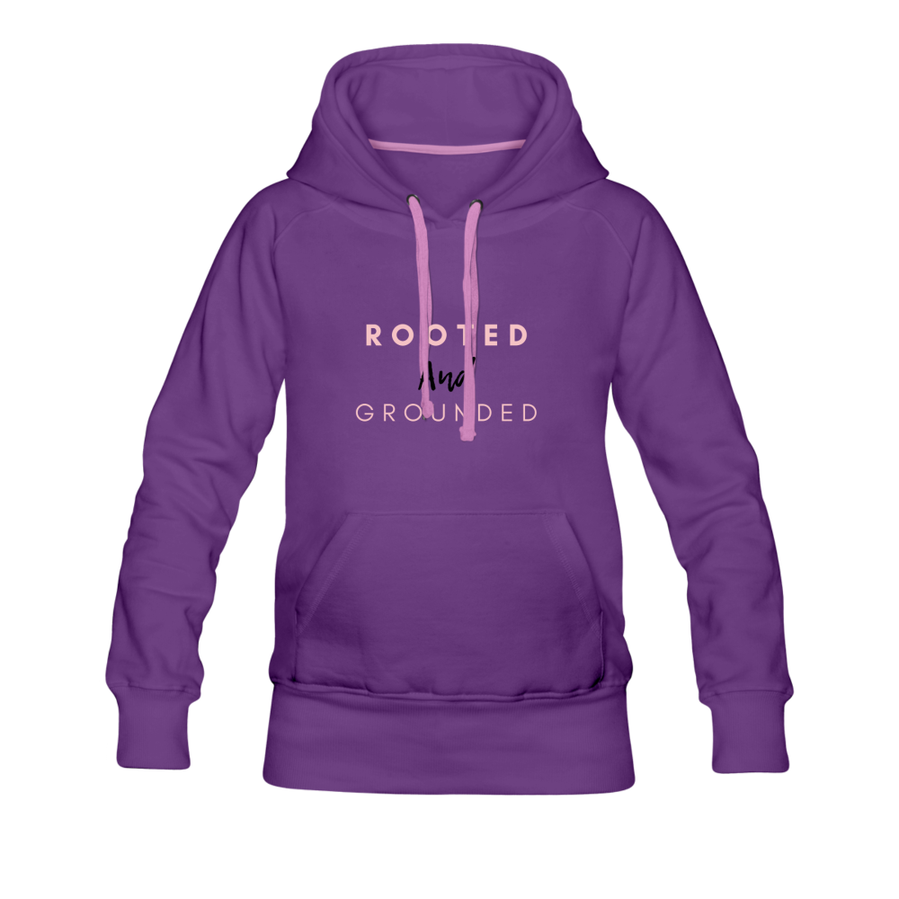 Rooted and Grounded Women’s Premium Hoodie - purple
