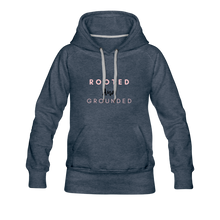 Load image into Gallery viewer, Rooted and Grounded Women’s Premium Hoodie - heather denim
